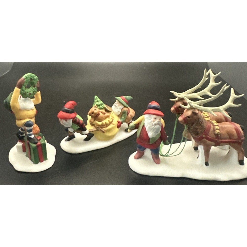 Dept. 56 Heritage Village Collection Santa's Little Helpers Set of 3 #5610-3